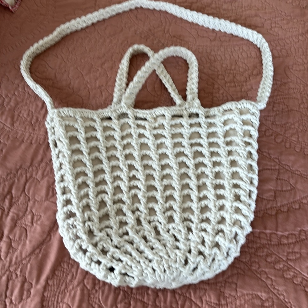 Madewell Crochet Rope Tote EUC